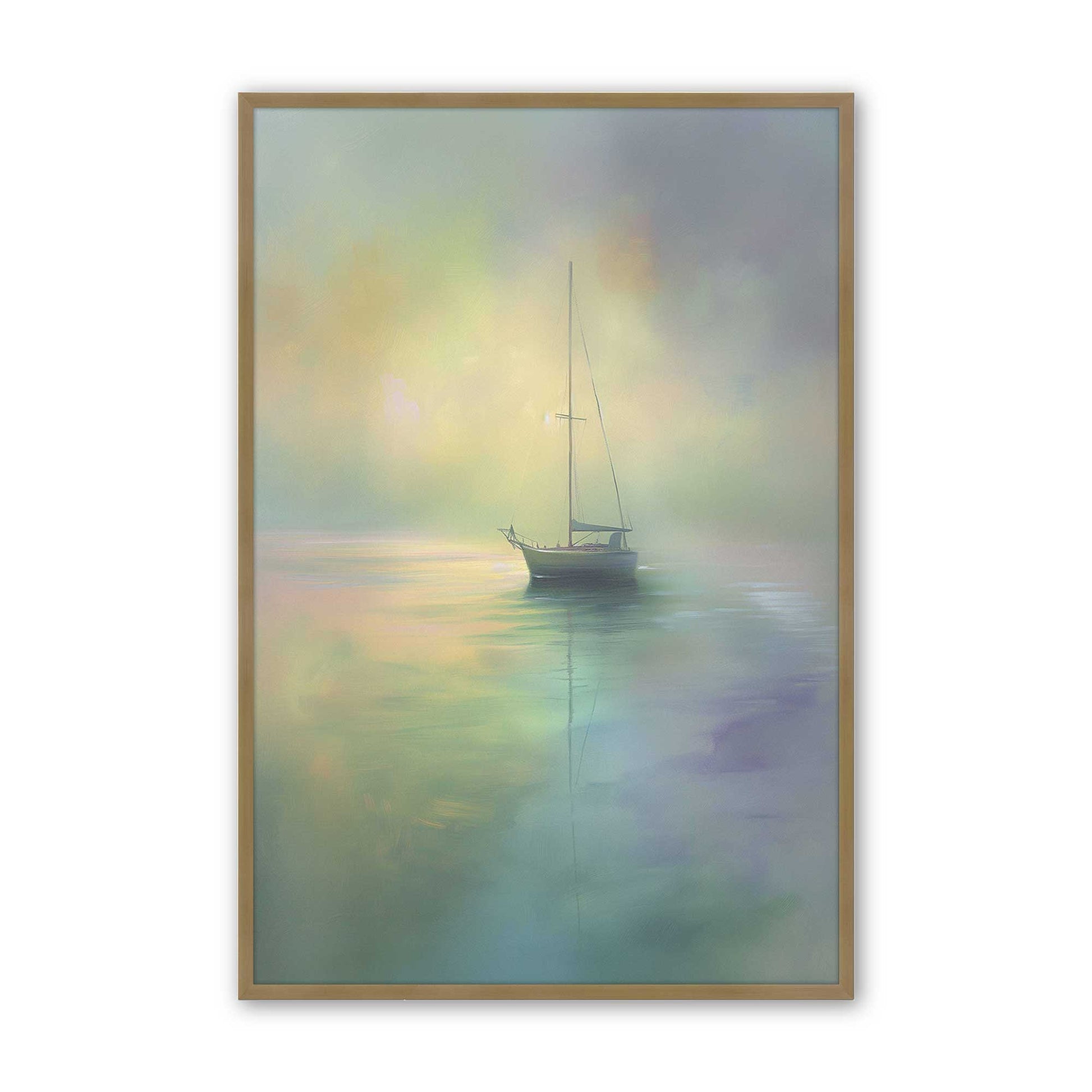 [Color:Brushed Gold], Picture of art in a Brushed Gold frame