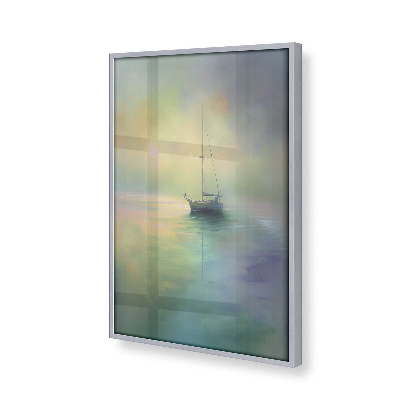 [Color:Polished Chrome], Picture of art in a Polished Chrome frame at an angle