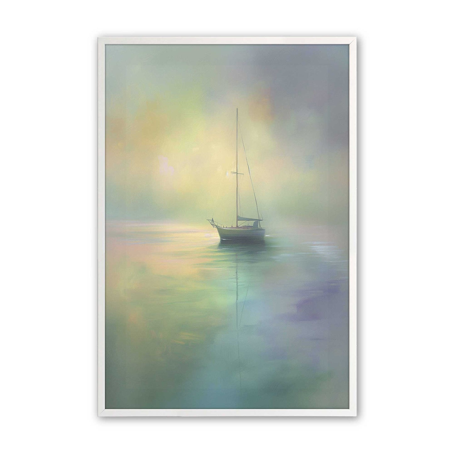 [Color:Opaque White], Picture of art in a Opaque White frame