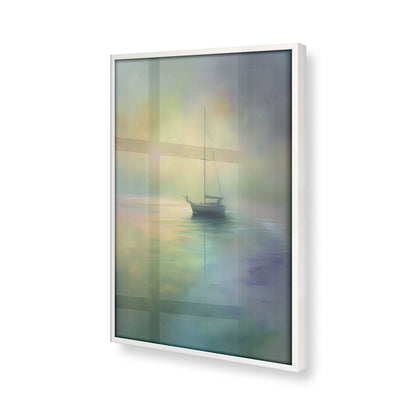 [Color:Opaque White], Picture of art in a Opaque White frame at an angle