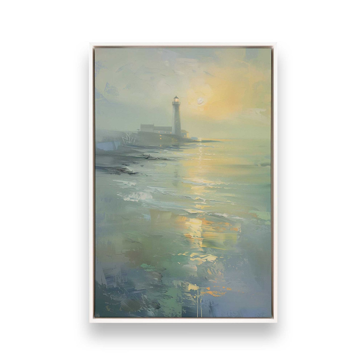 [Color:Opaque White], Picture of art in a White frame