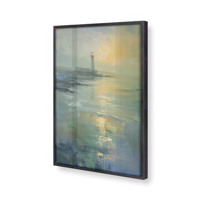 [Color:Weathered Zinc], Picture of art in a Weathered Zinc frame at an angle