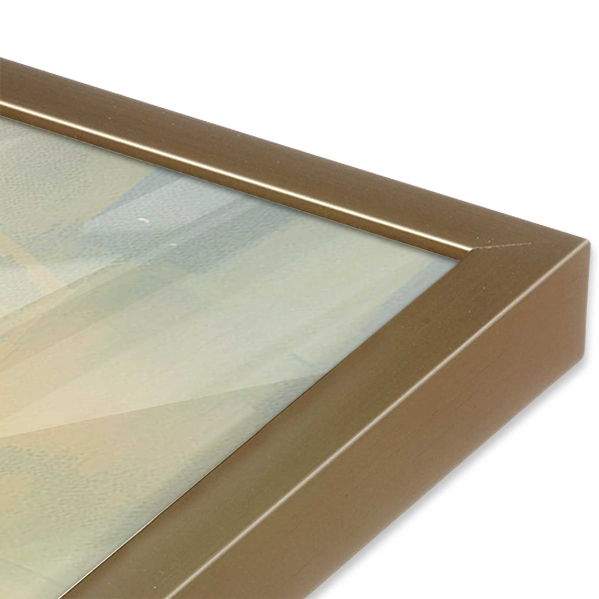 [Color:Brushed Gold], Picture of art in a Brushed Gold frame of the corner