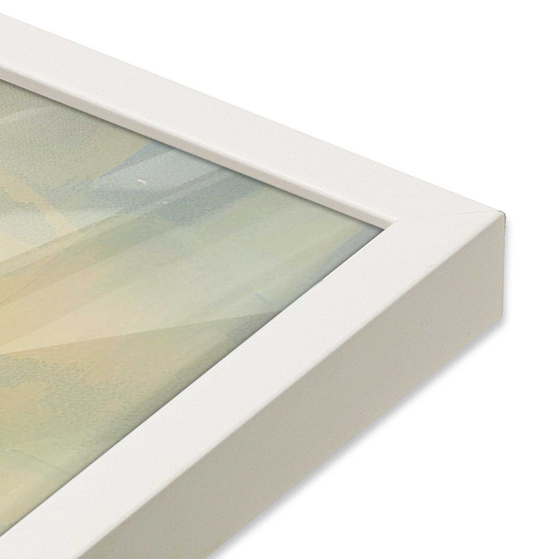 [Color:Opaque White], Picture of art in a Opaque White frame of the corner