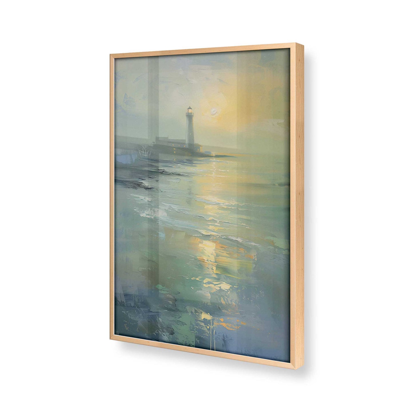 [Color:Raw Maple], Picture of art in a Raw Maple frame at an angle