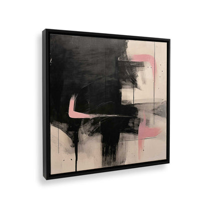 [Color:Satin Black], Picture of art in a Satin Black frame at an angle