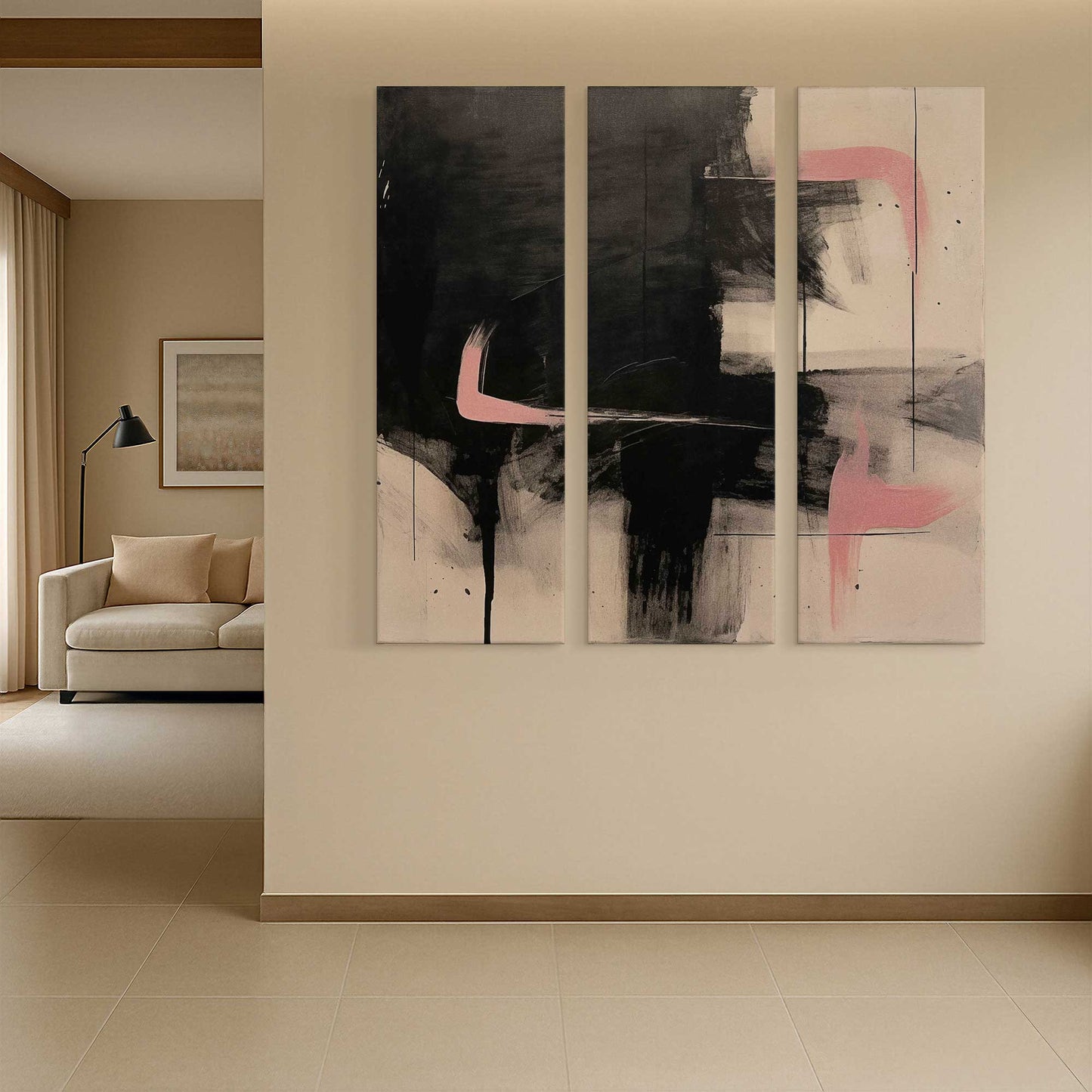 [Color:Stretched Canvas], Picture of art in a room