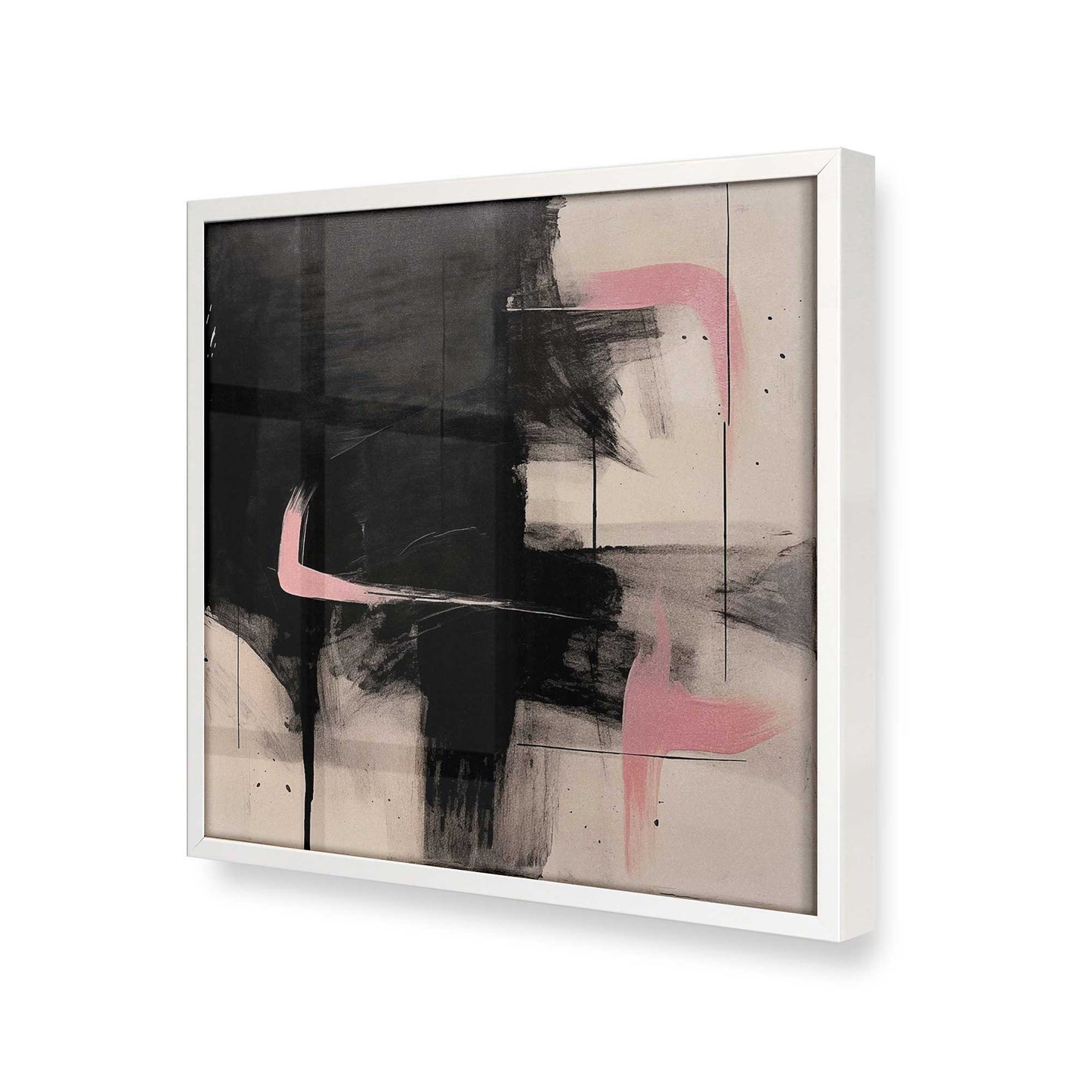 [Color:Opaque White], Picture of art in a Opaque White frame at an angle