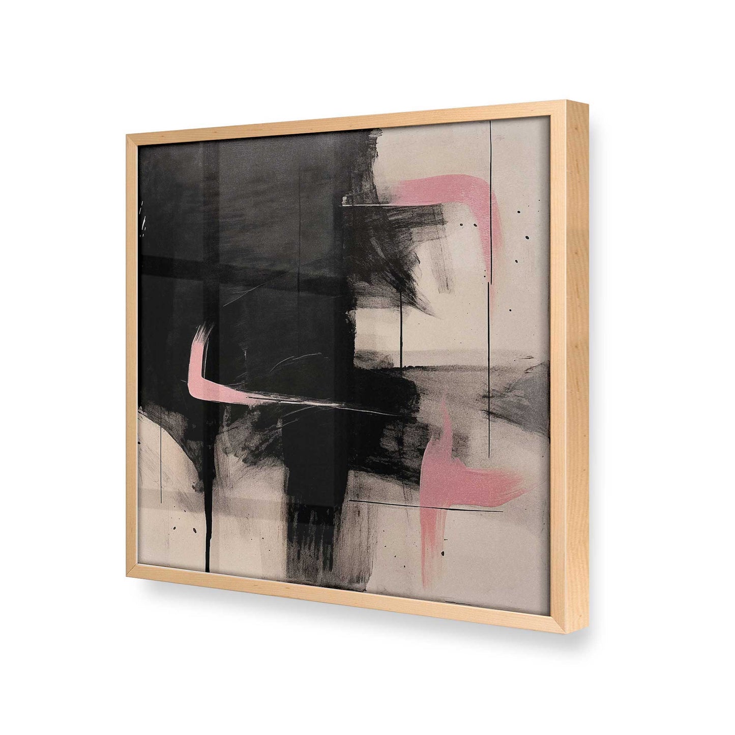 [Color:Raw Maple], Picture of art in a Raw Maple frame at an angle