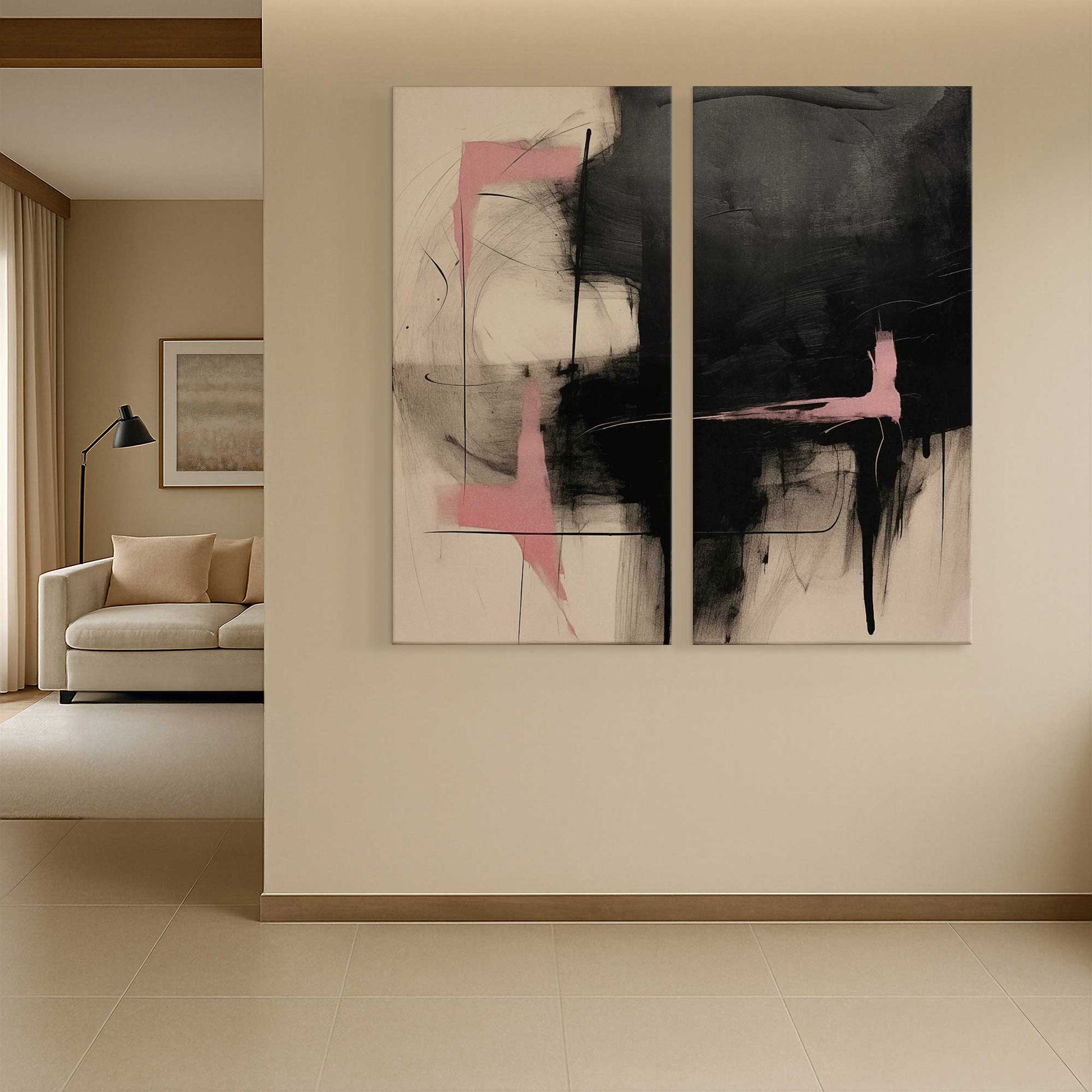 [Color:Stretched Canvas], Picture of art in a room