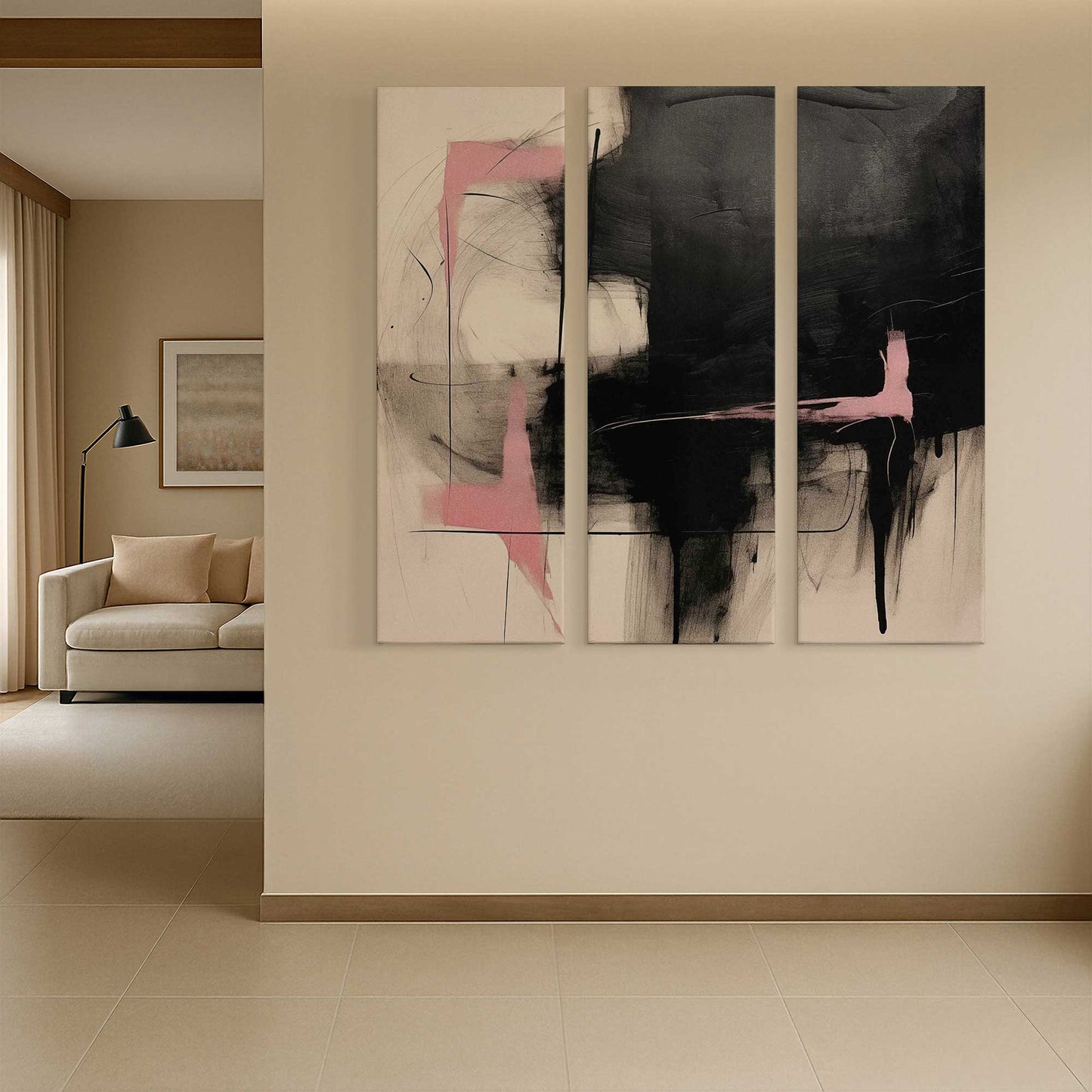 [Color:Stretched Canvas], Picture of art in a room