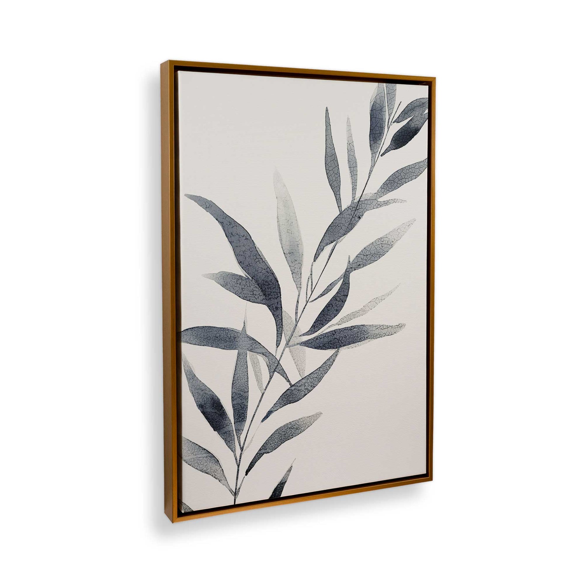 [Color:Polished Gold], Picture of art in a Polished Gold frame at an angle