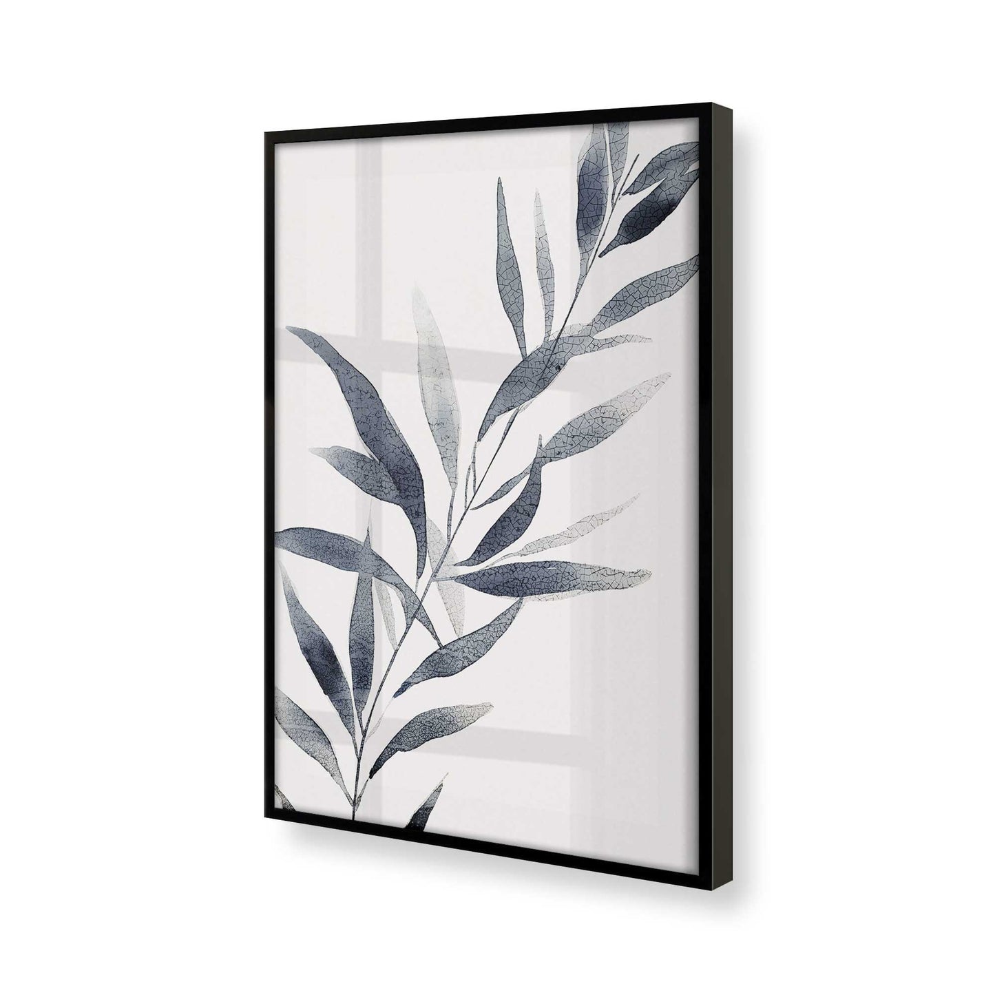 [Color:Satin Black], Picture of art in a Satin Black frame at an angle