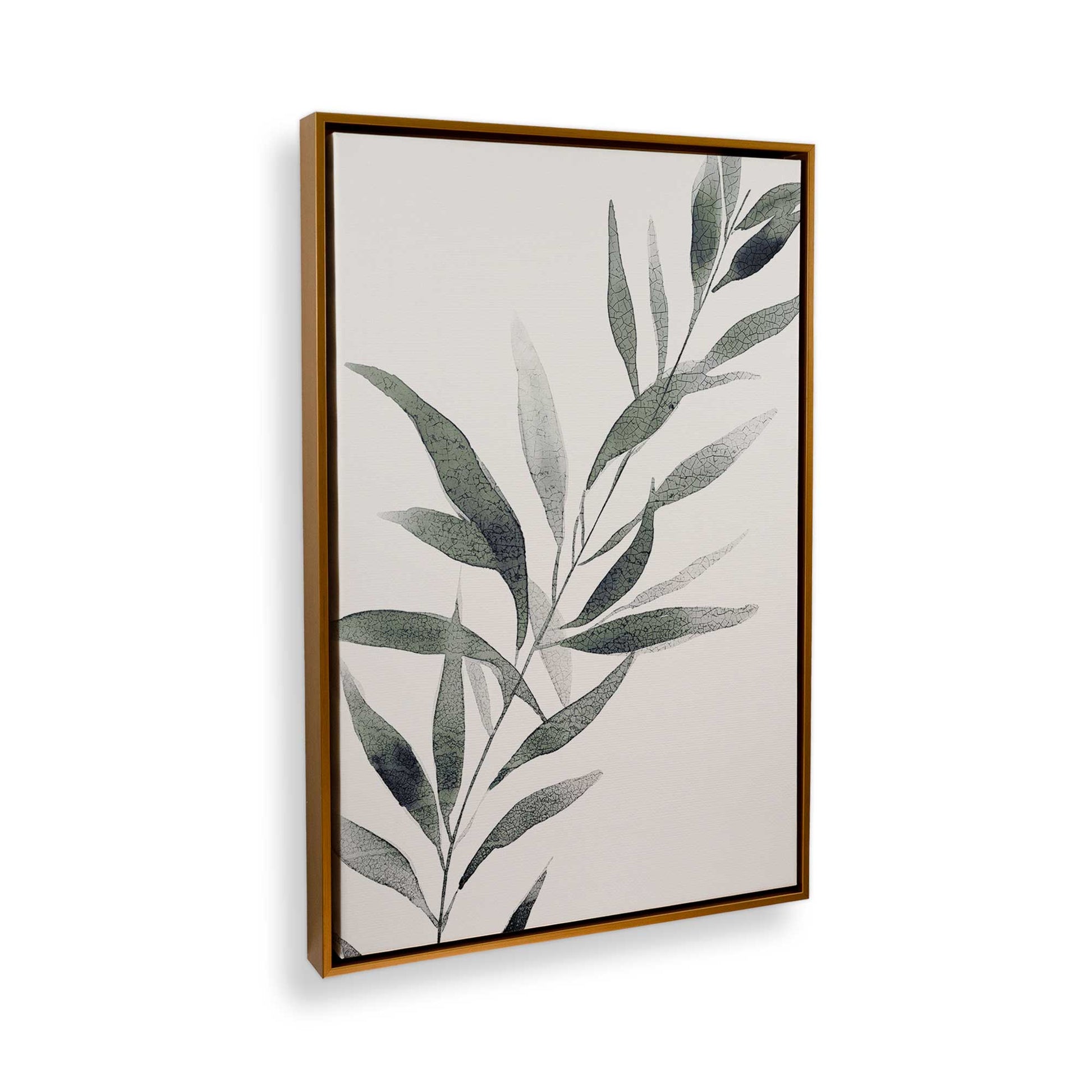 [Color:Polished Gold], Picture of art in a Polished Gold frame at an angle