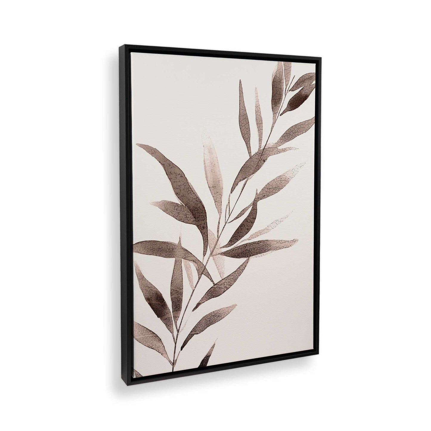 [Color:Satin Black], Picture of art in a Satin Black frame at an angle