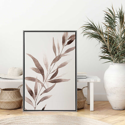 Monochrome Botanica v5 Print on Canvas