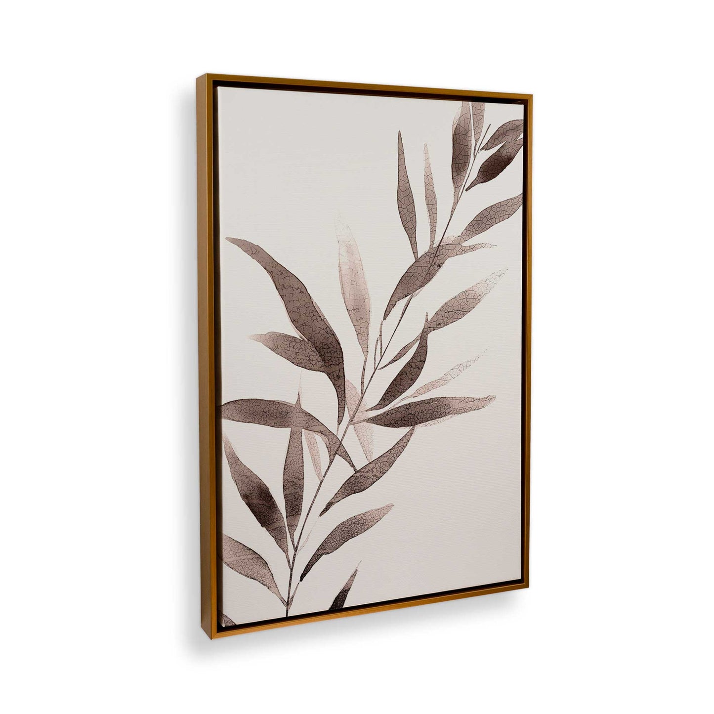 [Color:Polished Gold], Picture of art in a Polished Gold frame at an angle