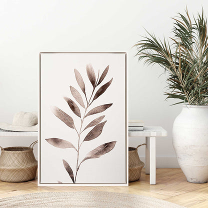 Monochrome Botanica v6 Print on Canvas