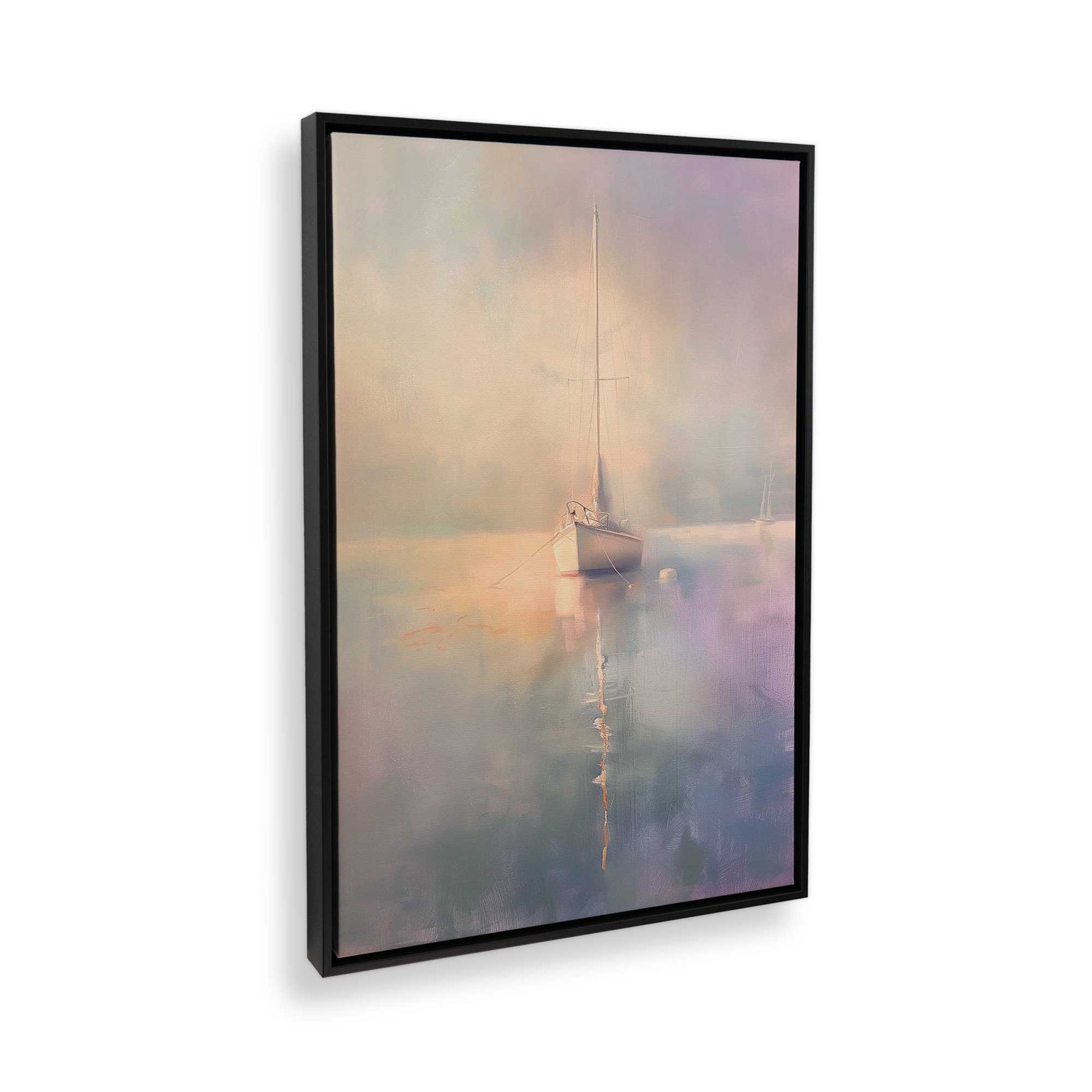 [Color:Satin Black], Picture of art in a Satin Black frame at an angle