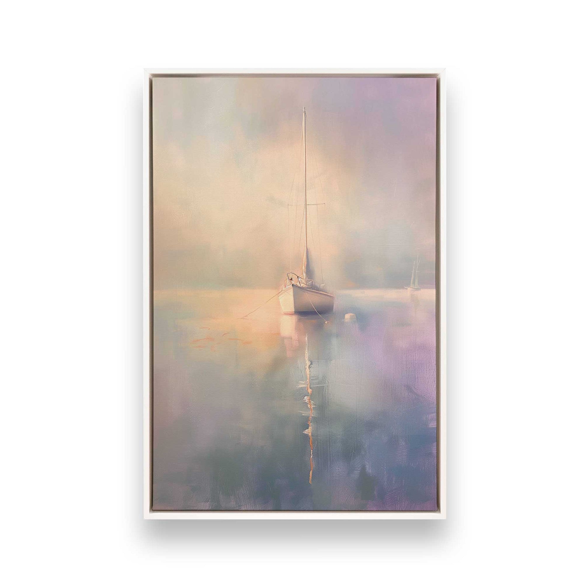 [Color:Opaque White], Picture of art in a White frame