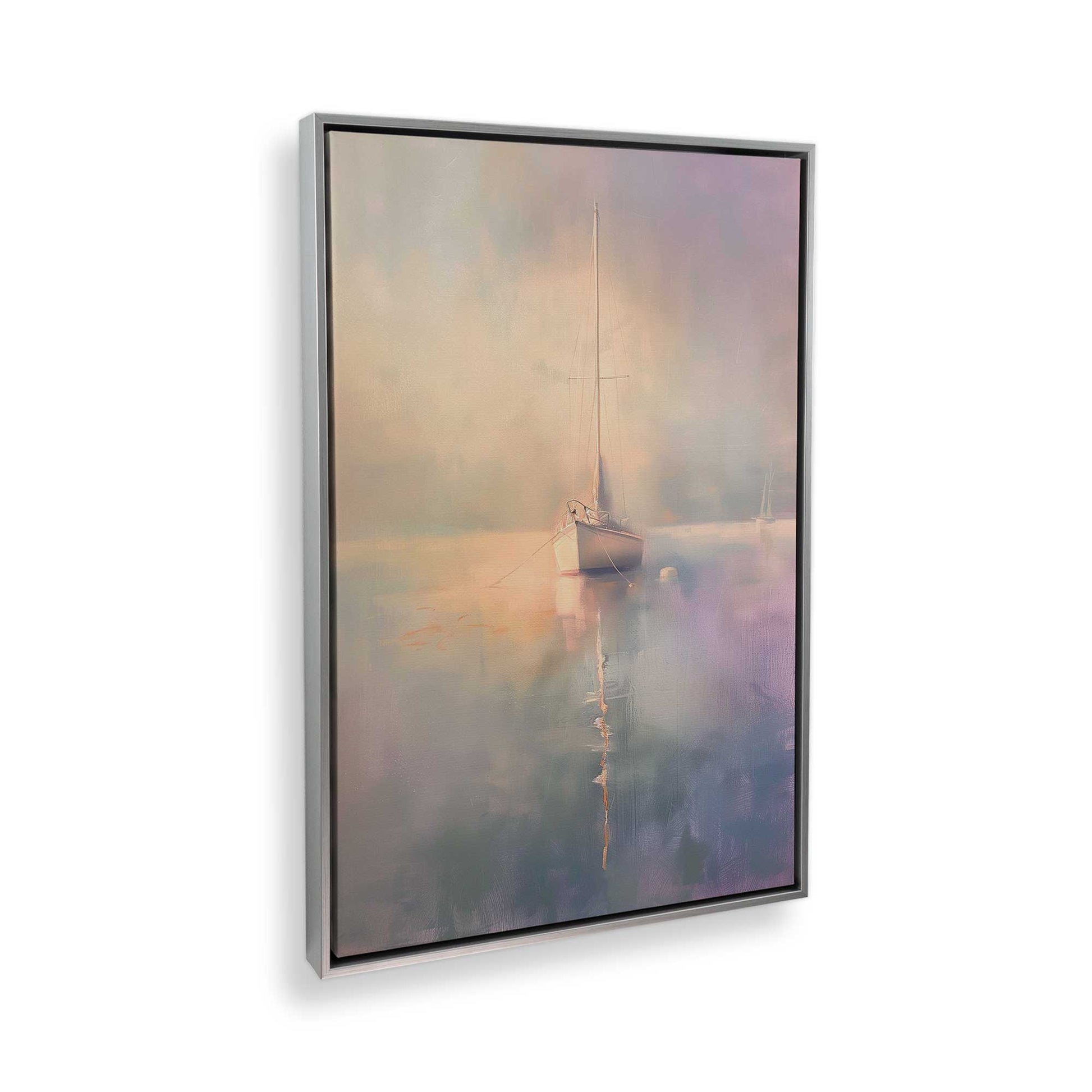 [Color:Polished Chrome], Picture of art in a Polished Chrome frame at an angle