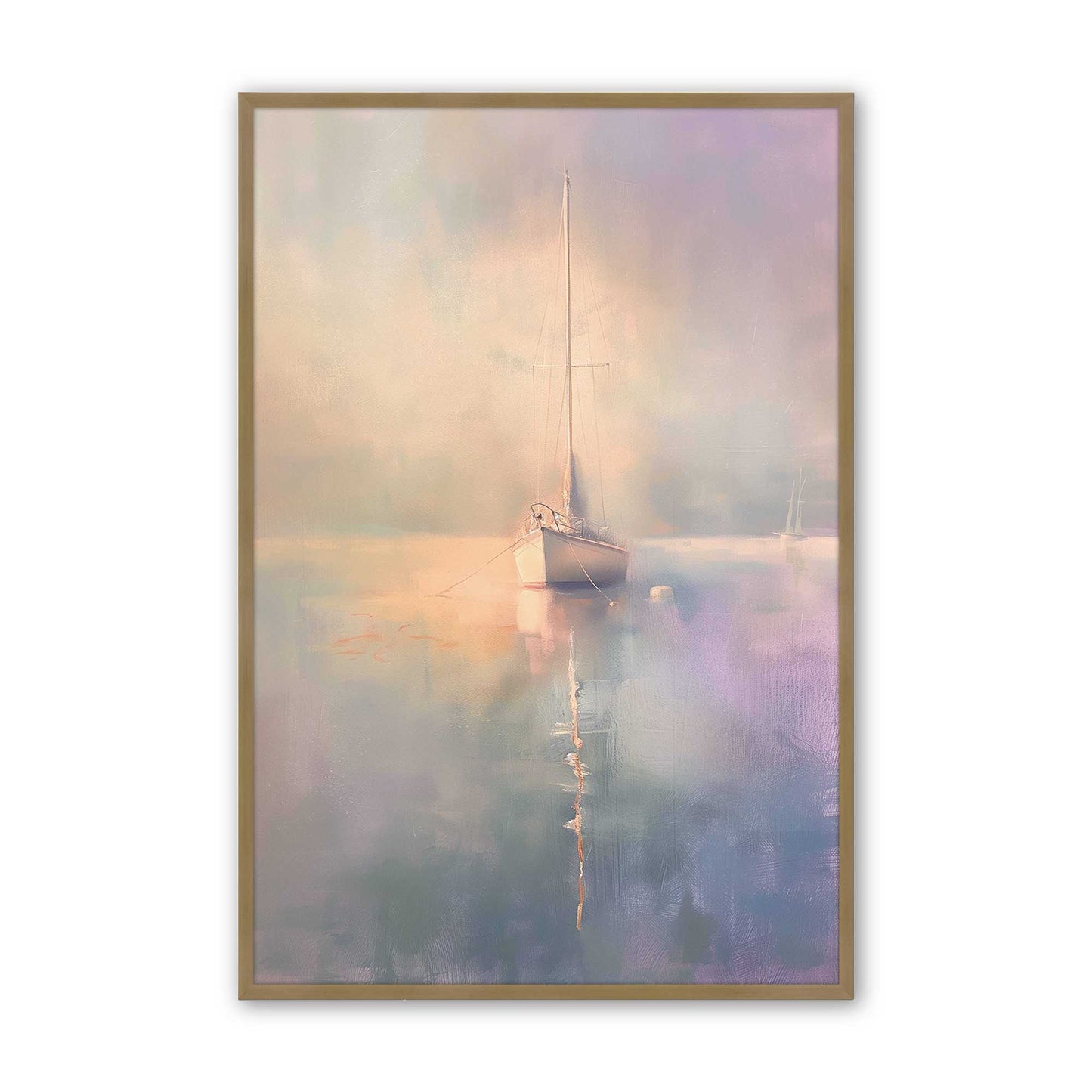 [Color:Brushed Gold], Picture of art in a Brushed Gold frame