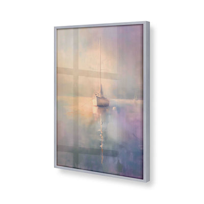 [Color:Polished Chrome], Picture of art in a Polished Chrome frame at an angle