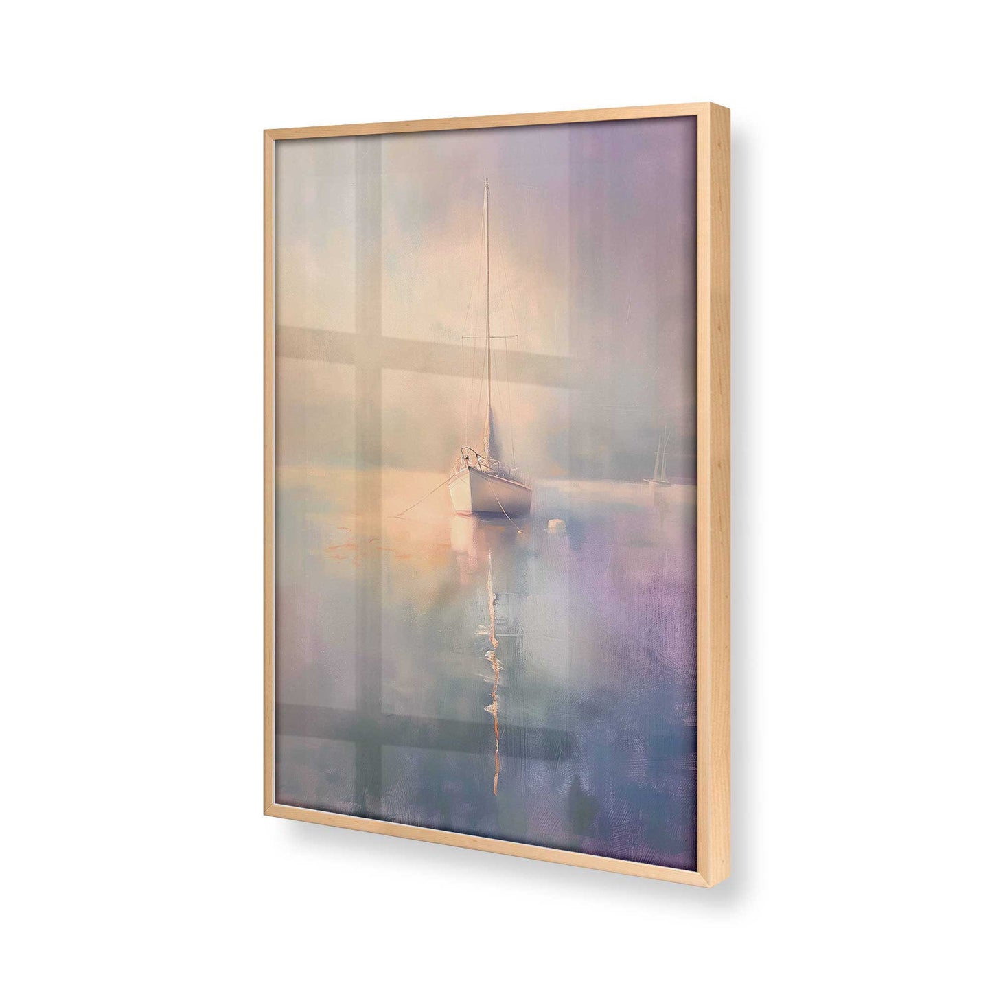 [Color:Raw Maple], Picture of art in a Raw Maple frame at an angle