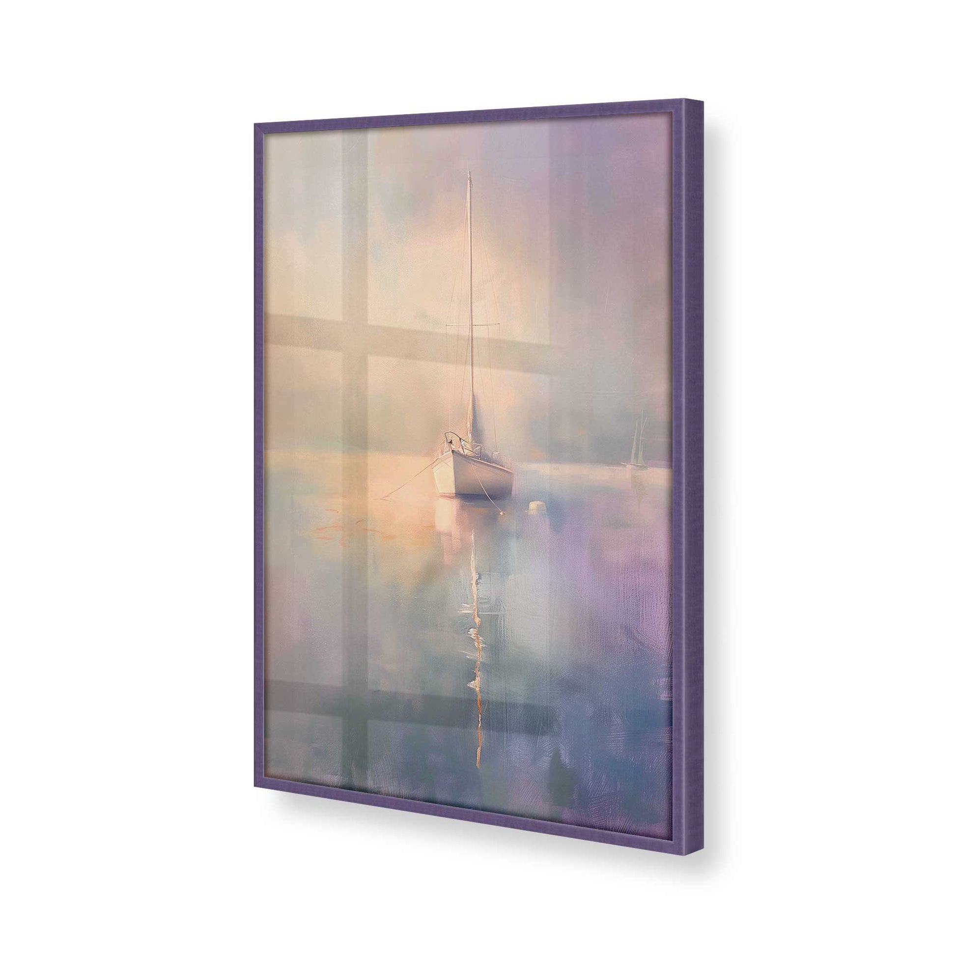 [Color:Purple Iris], Picture of art in a Purple Iris frame at an angle