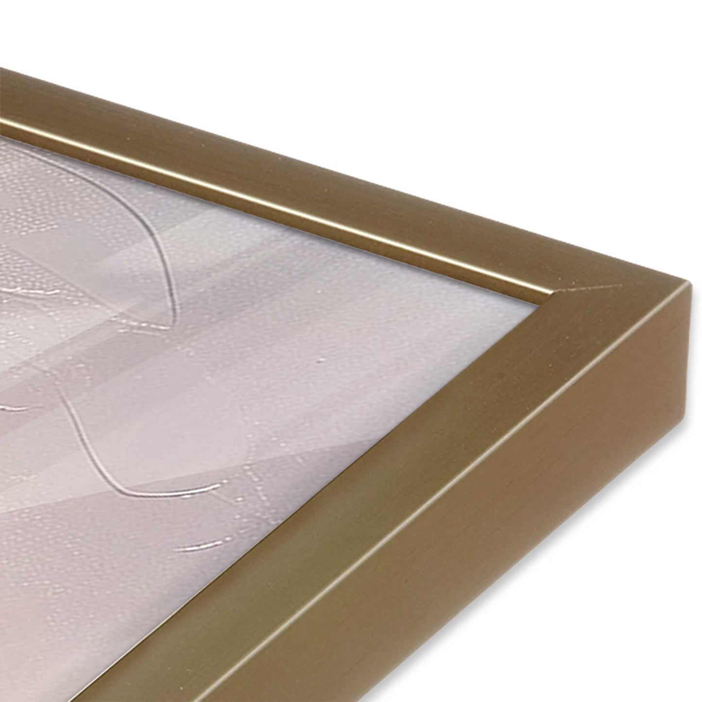 [Color:Brushed Gold], Picture of art in a Brushed Gold frame of the corner