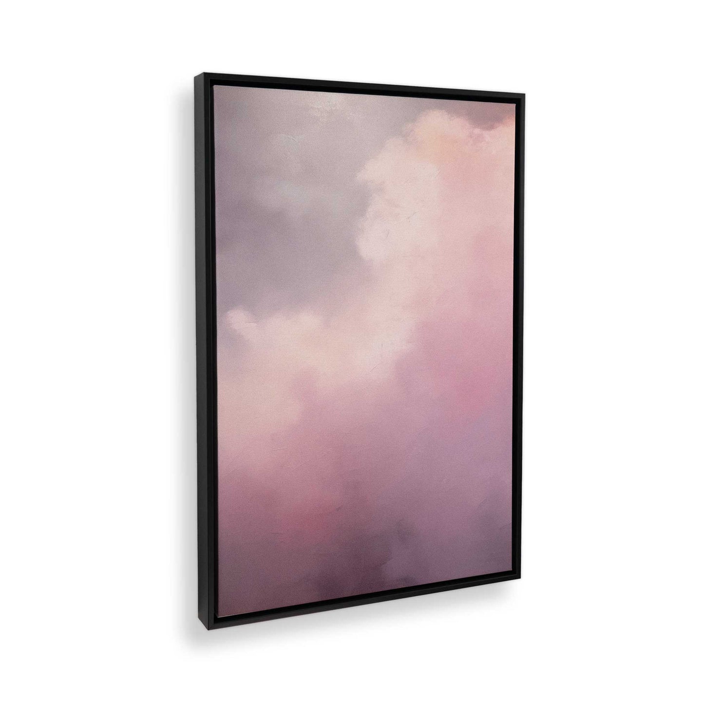 [Color:Satin Black], Picture of art in a Satin Black frame at an angle