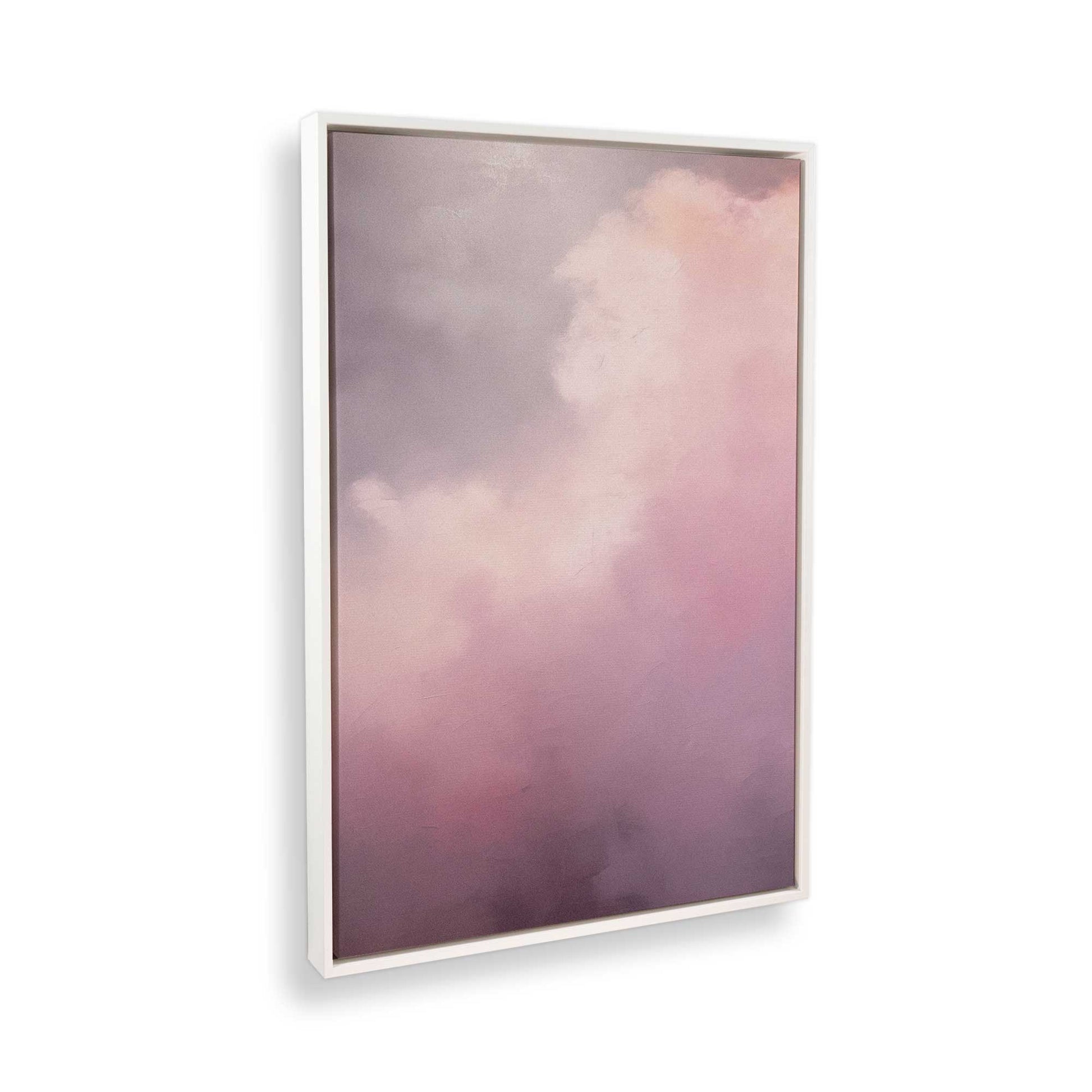 [Color:Opaque White], Picture of art in a White frame at an angle