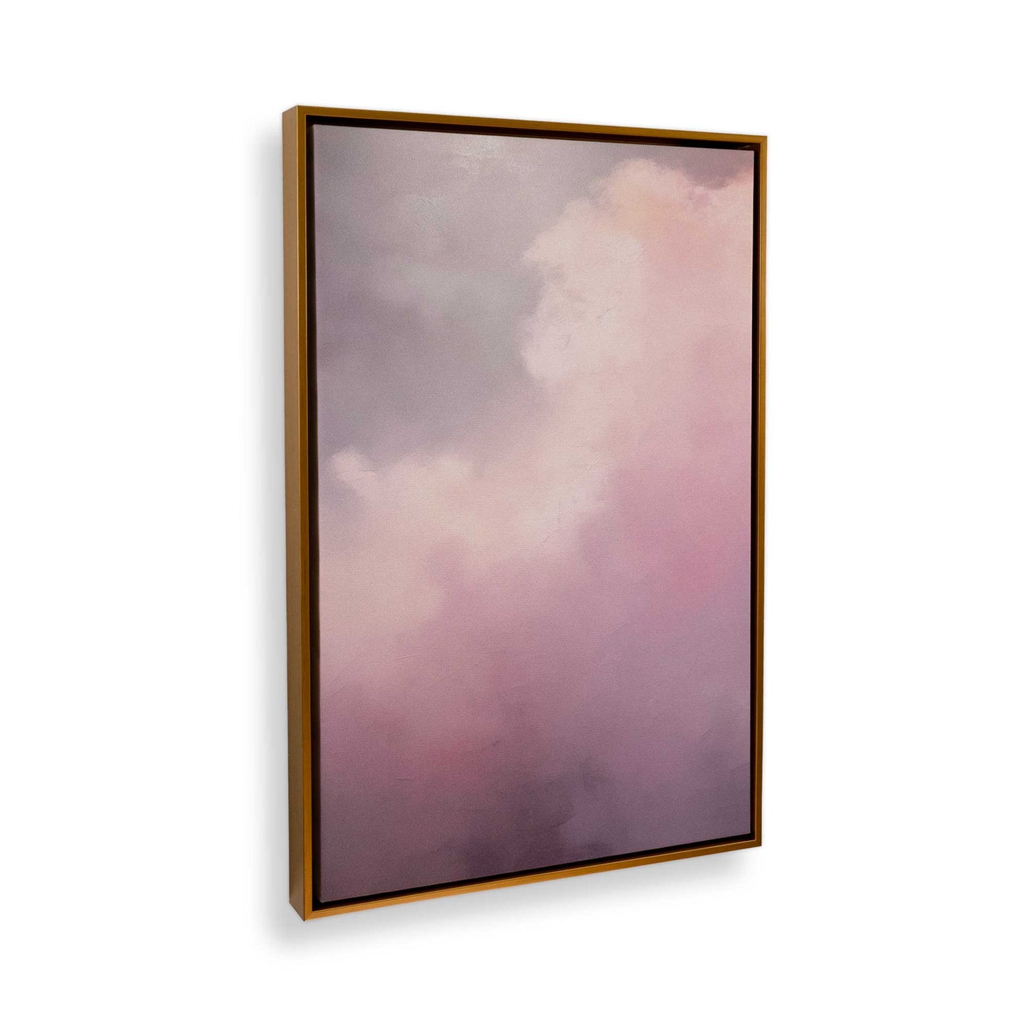 [Color:Polished Gold], Picture of art in a Polished Gold frame at an angle