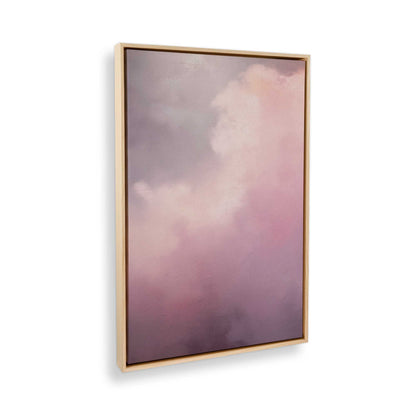 [Color:American Maple], Picture of art in a American Maple frame at an angle