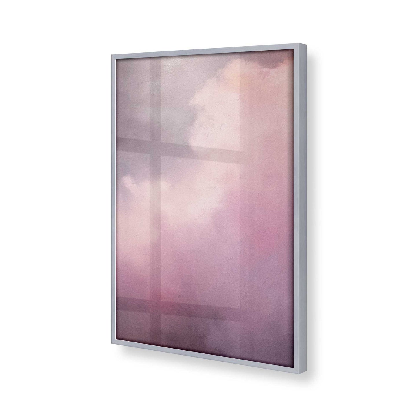 [Color:Polished Chrome], Picture of art in a Polished Chrome frame at an angle