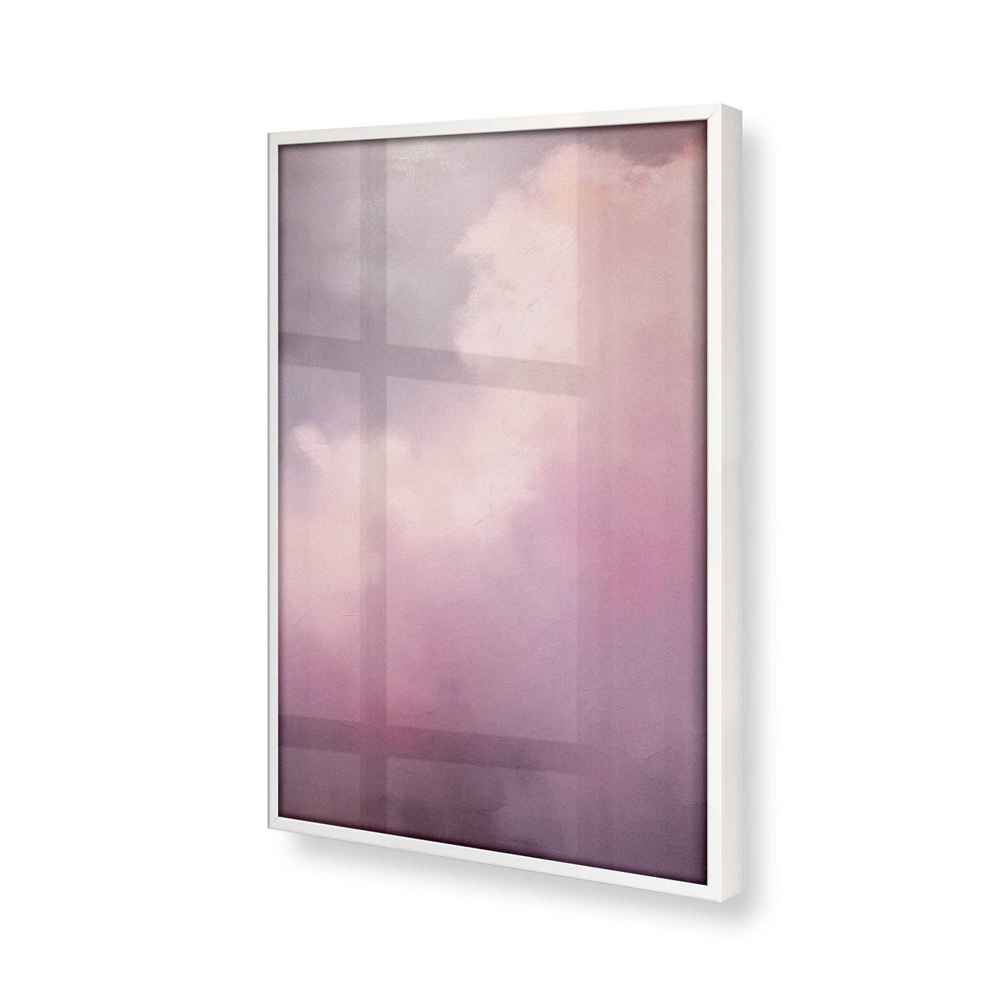 [Color:Opaque White], Picture of art in a Opaque White frame at an angle