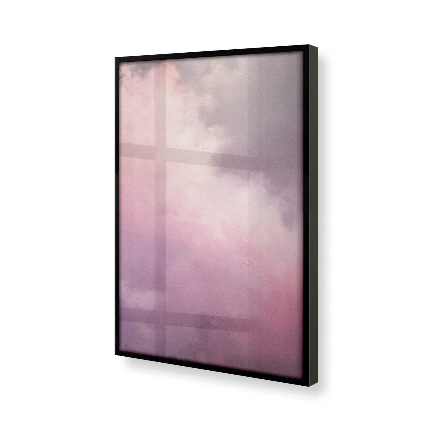 [Color:Satin Black], Picture of art in a Satin Black frame at an angle