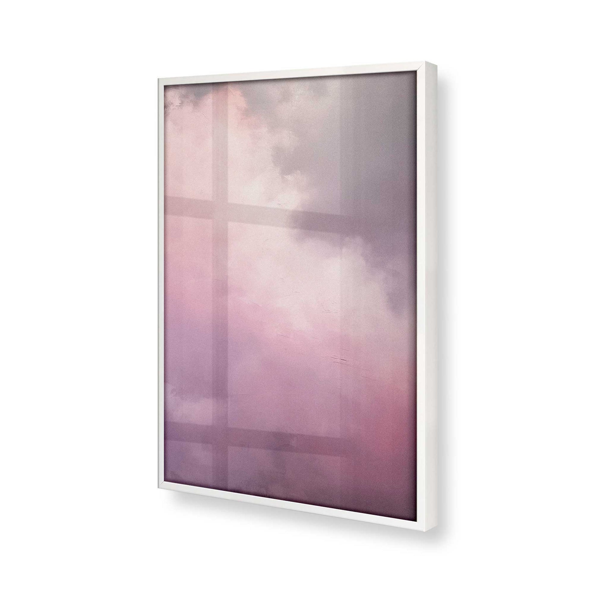 [Color:Opaque White], Picture of art in a Opaque White frame at an angle