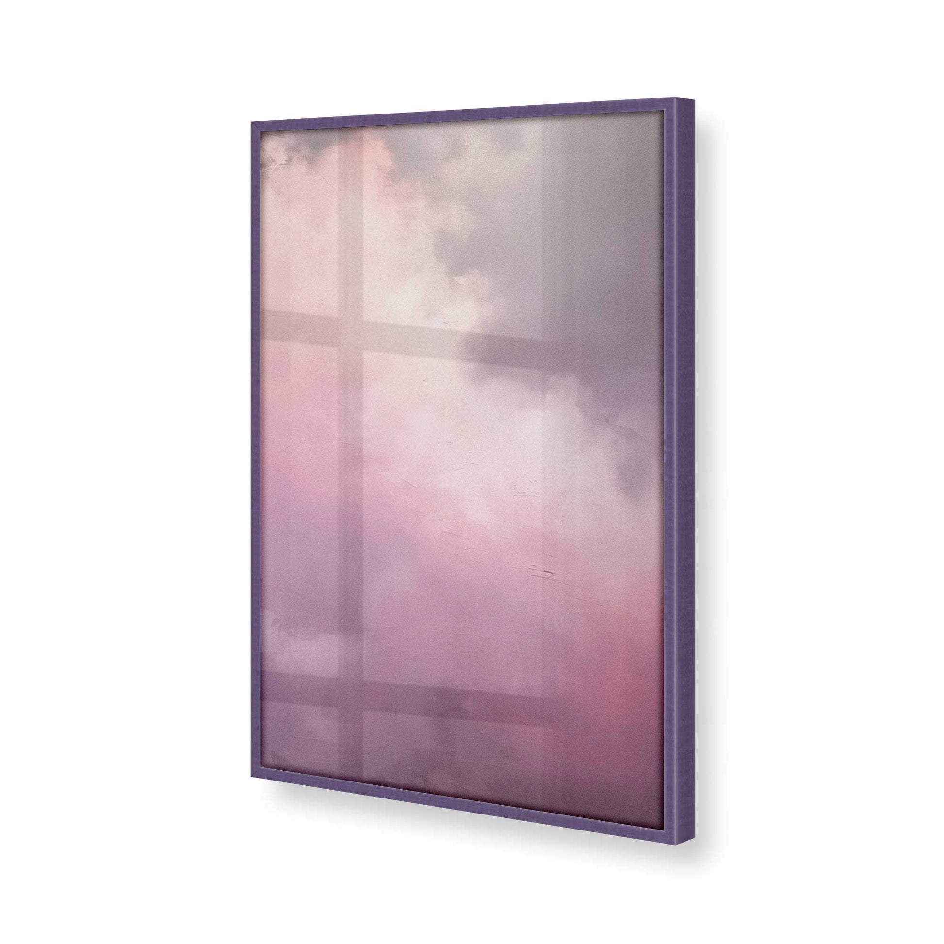 [Color:Purple Iris], Picture of art in a Purple Iris frame at an angle