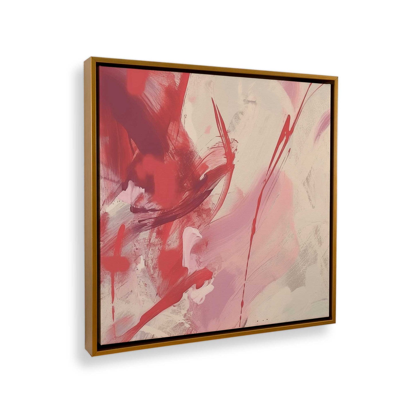 [Color:Polished Gold], Picture of art in a Polished Gold frame at an angle