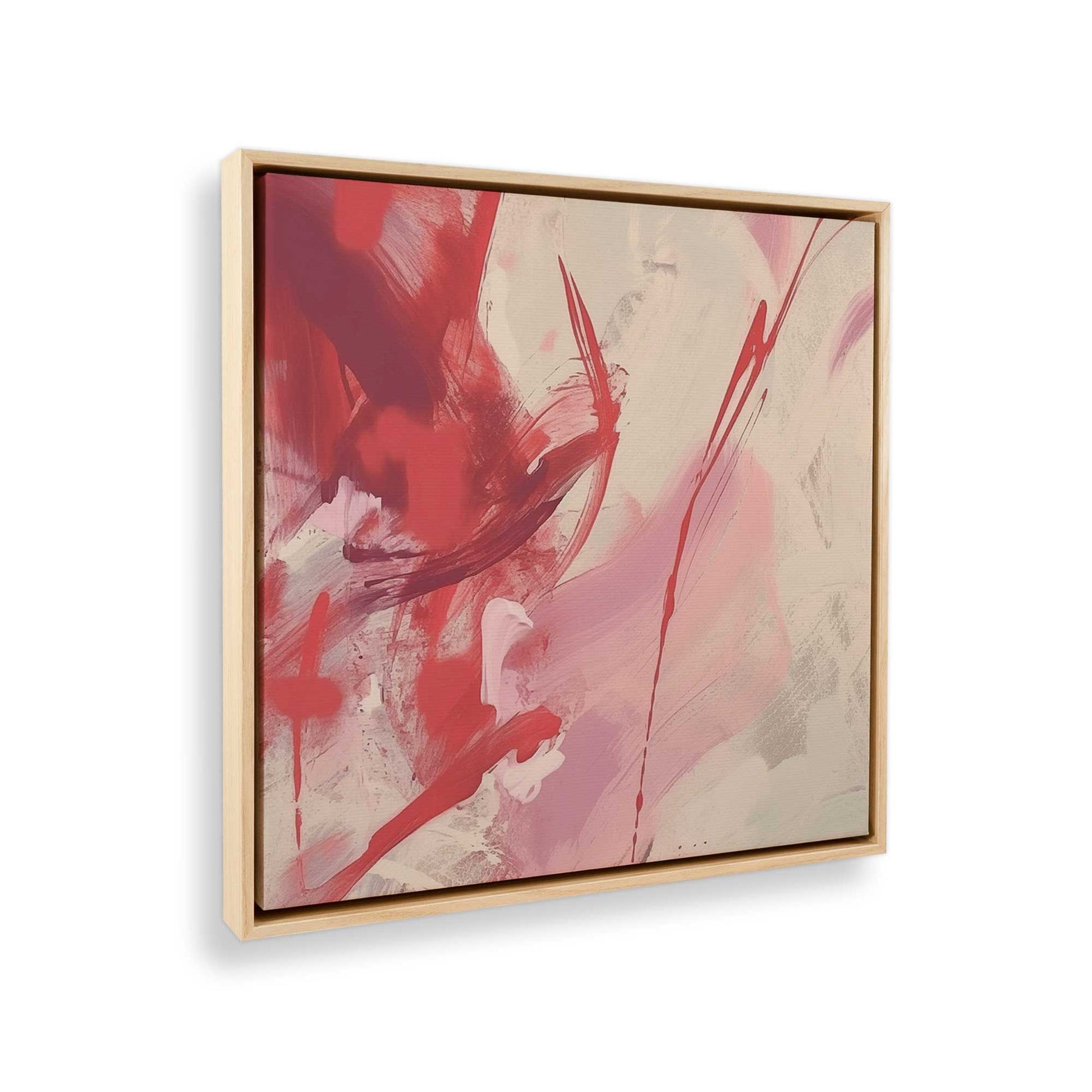 [Color:American Maple], Picture of art in a American Maple frame at an angle