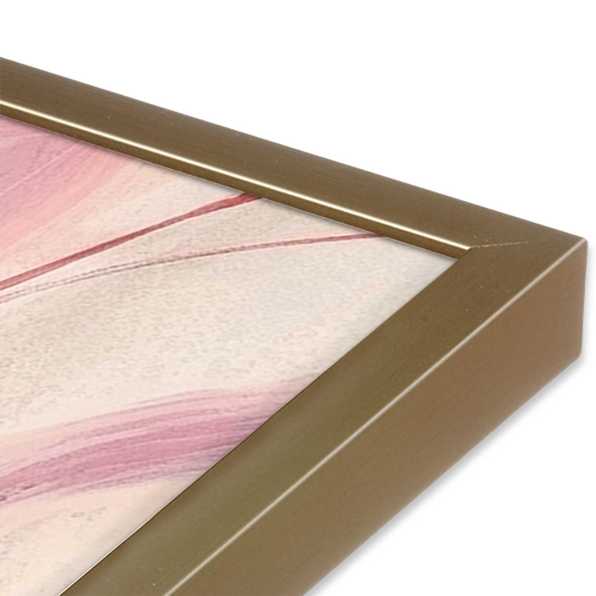 [Color:Brushed Gold], Picture of art in a Brushed Gold frame of the corner