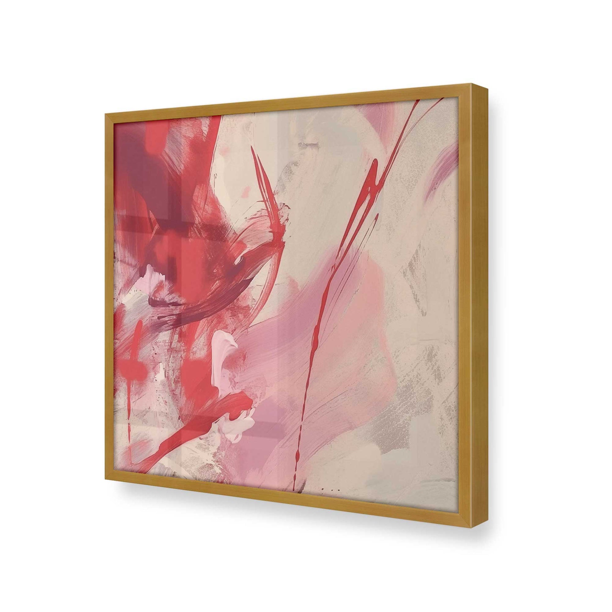 [Color:Polished Gold], Picture of art in a Polished Gold frame at an angle