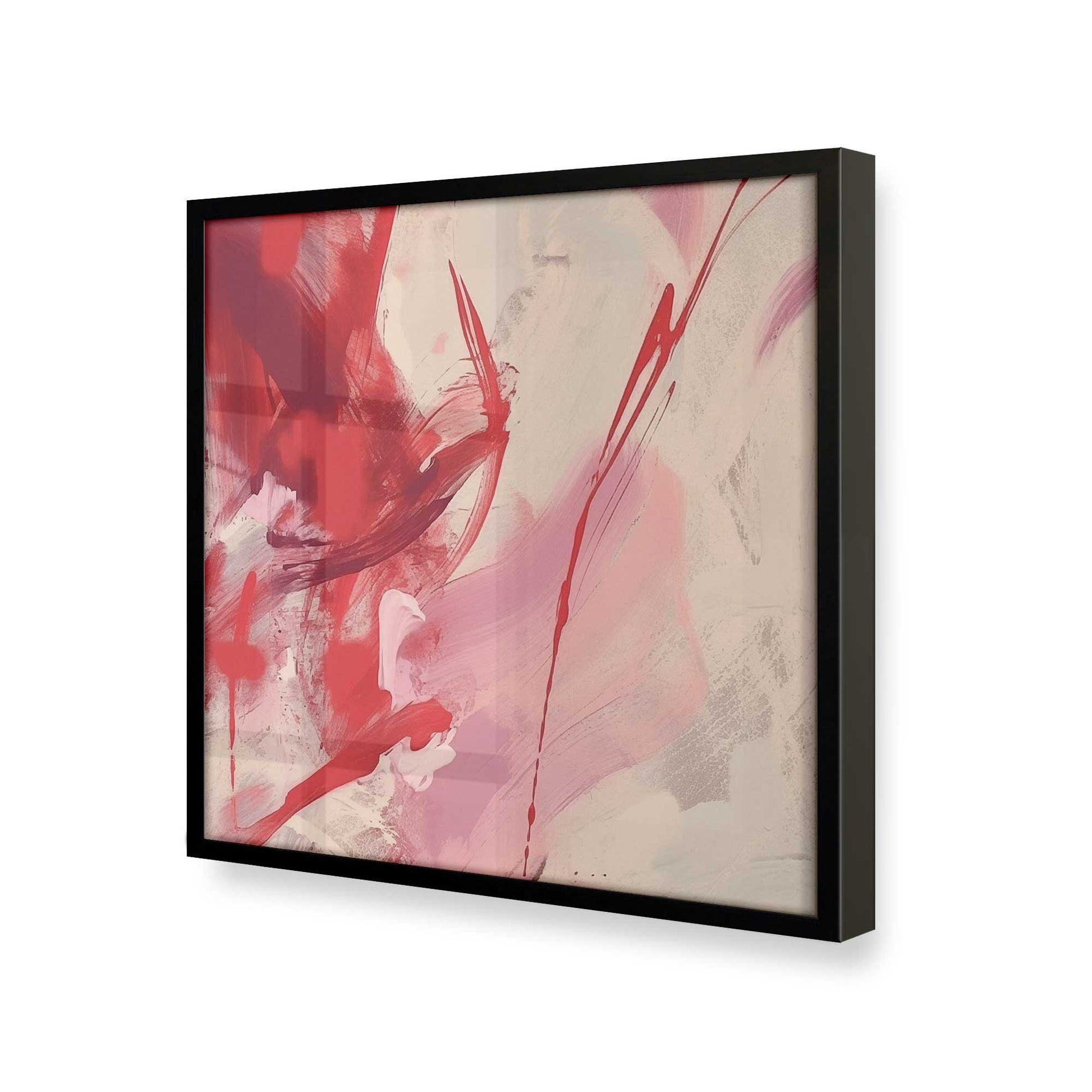 [Color:Satin Black], Picture of art in a Satin Black frame at an angle