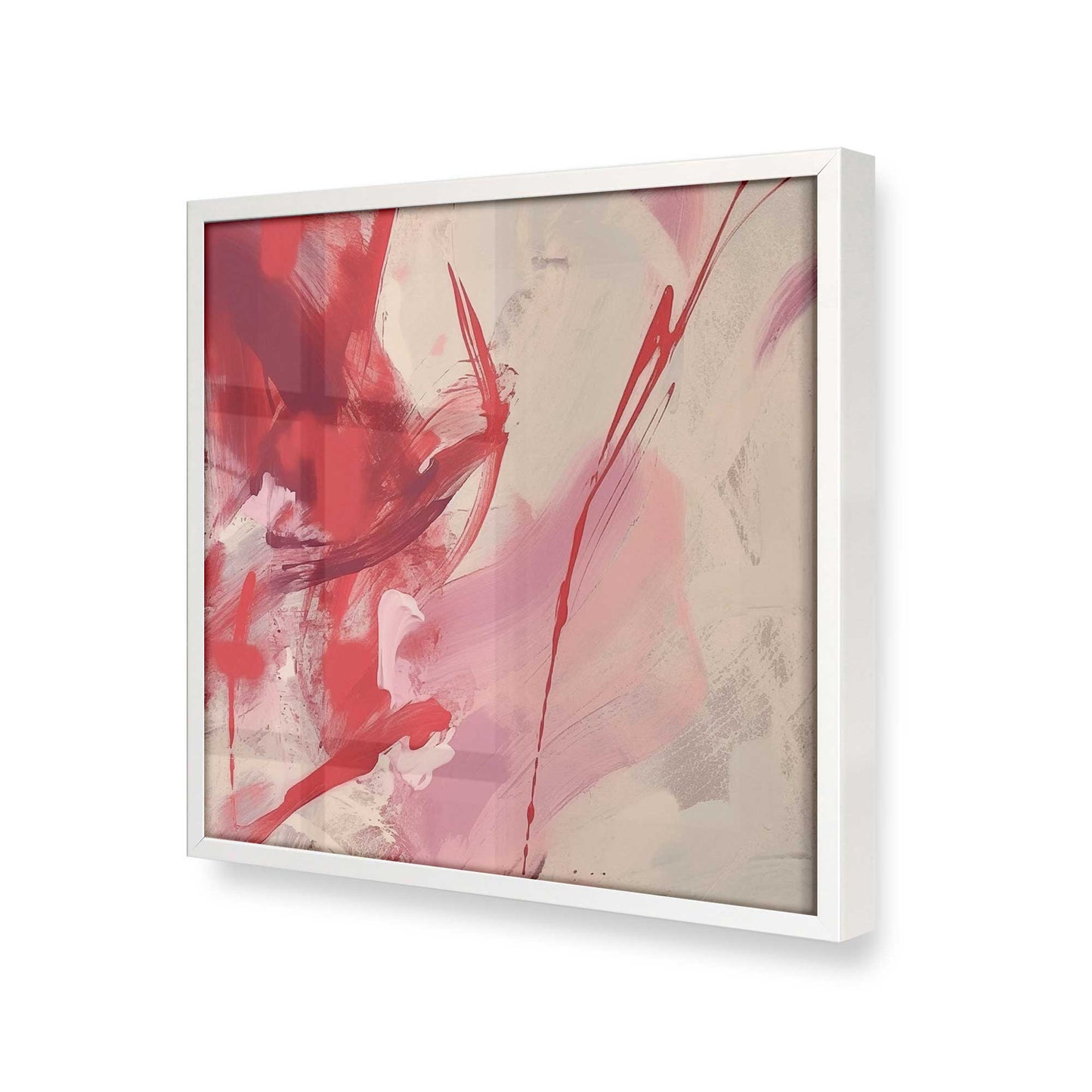 [Color:Opaque White], Picture of art in a Opaque White frame at an angle