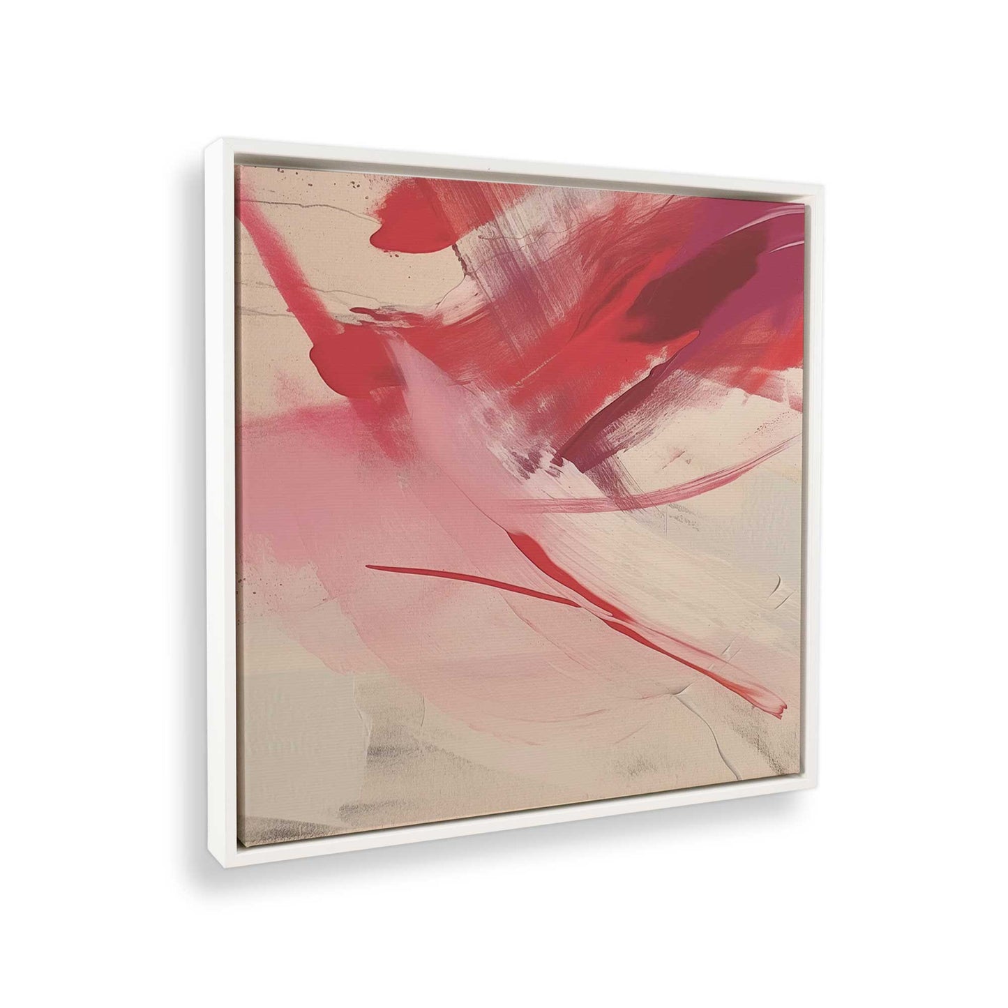 [Color:Opaque White], Picture of art in a White frame at an angle