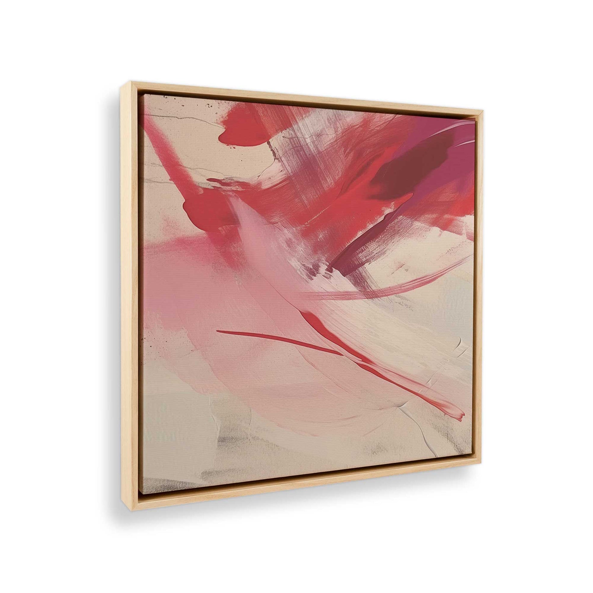 [Color:American Maple], Picture of art in a American Maple frame at an angle