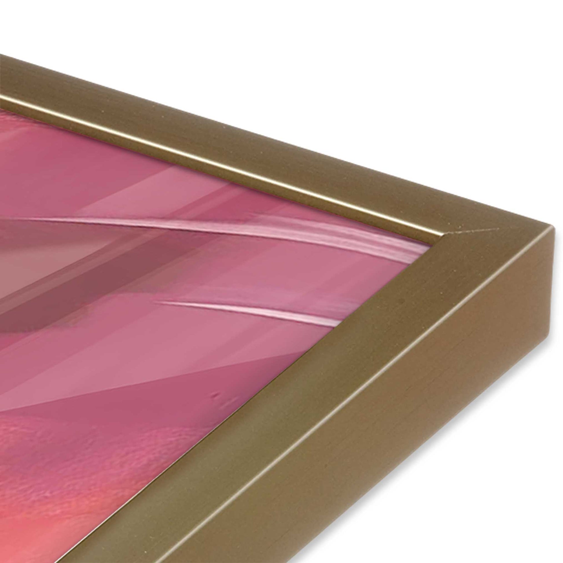 [Color:Brushed Gold], Picture of art in a Brushed Gold frame of the corner