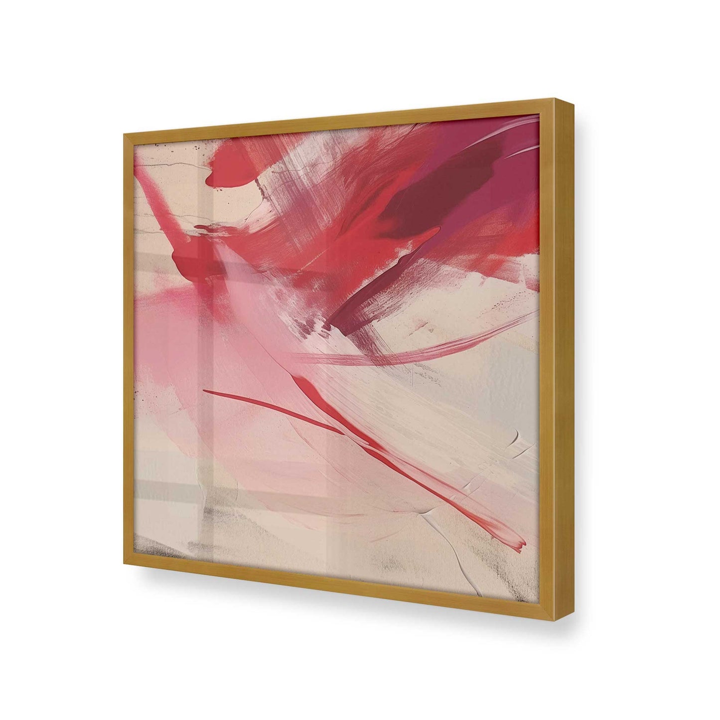 [Color:Polished Gold], Picture of art in a Polished Gold frame at an angle