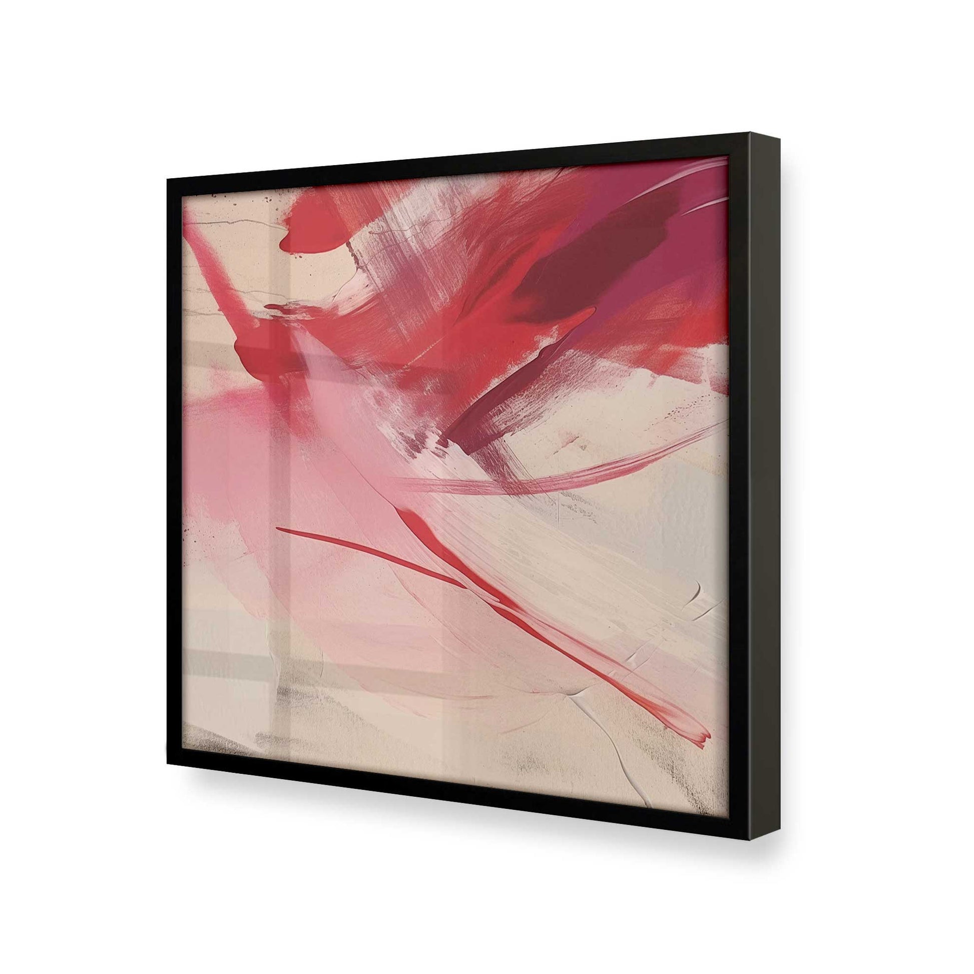 [Color:Satin Black], Picture of art in a Satin Black frame at an angle